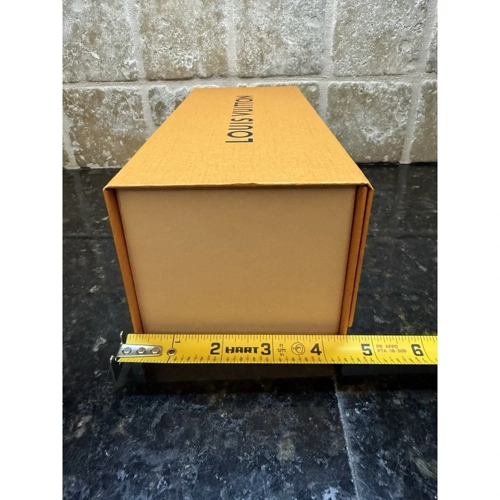 LOUIS VUITTON Authentic Gift Storage Box 11x5x4 & Tissue Paper LV Magnetic